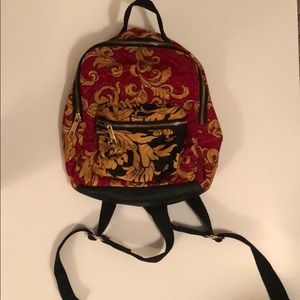 Vintage recycled fabric backpack